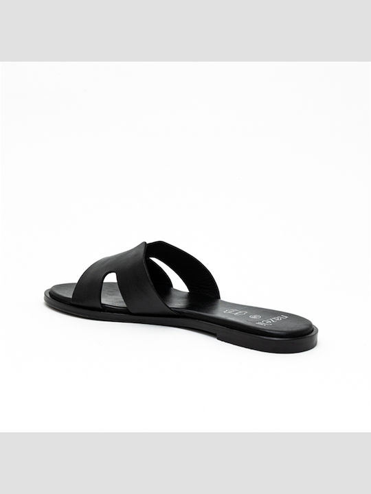 Damen Flache Schwarze Sandalen