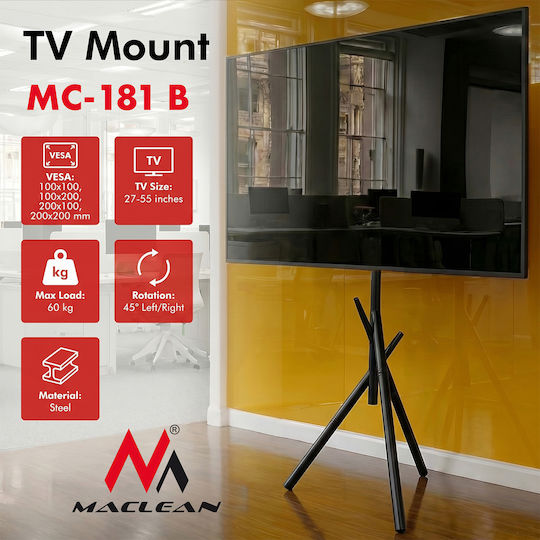 Maclean Energy MC-181 B Floor TV Mount up to 60kg Black