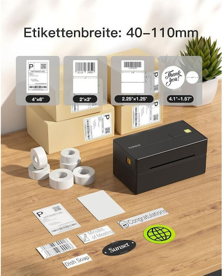 Inateck Imprimantă de etichete Bluetooth 203 dpi