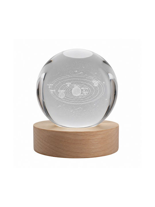 Decorative LED Crystal Ball Lamp 8x8x9cm