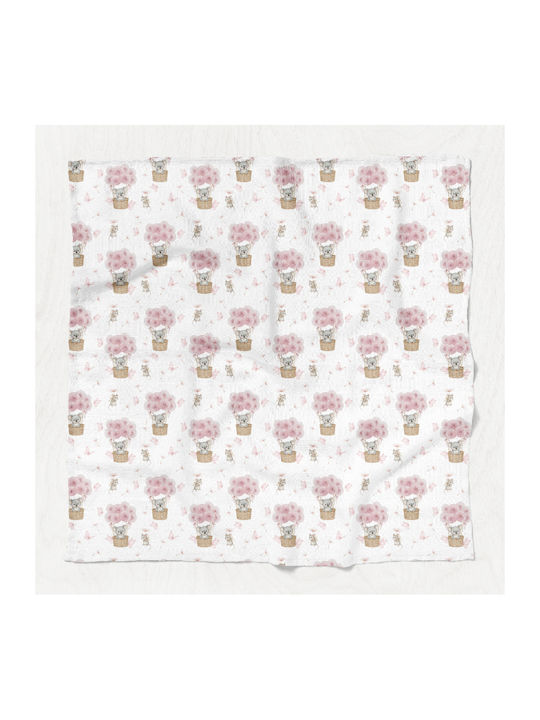 Bocioland Pătură Pepinieră Swaddling Bambus Roz 110x110cm