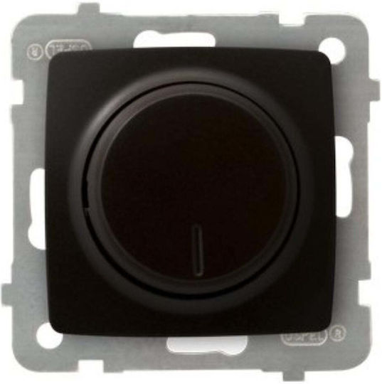 Ospel Ospel Dimmerschalter mit Rahmen LED Rotierend 100W in Brauner Farbe