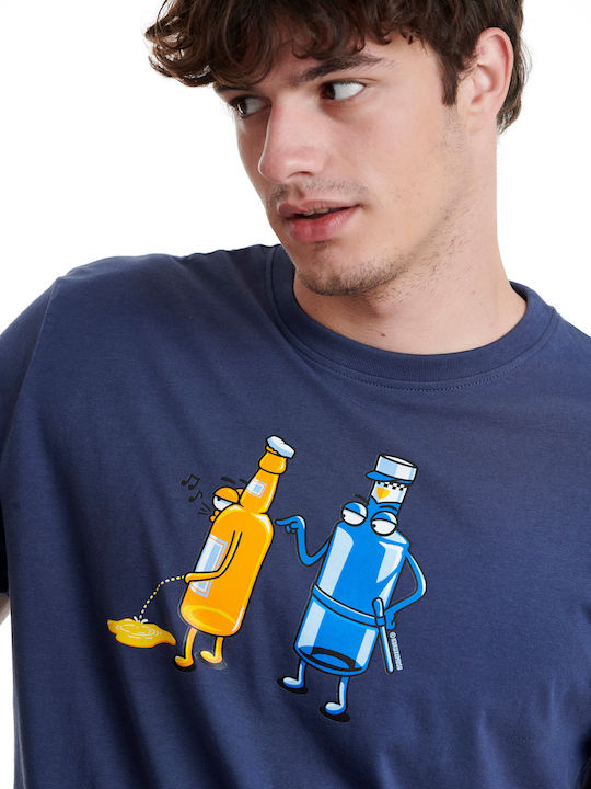 Aguafiestas Kukuxumusu Herren T-shirt Blau