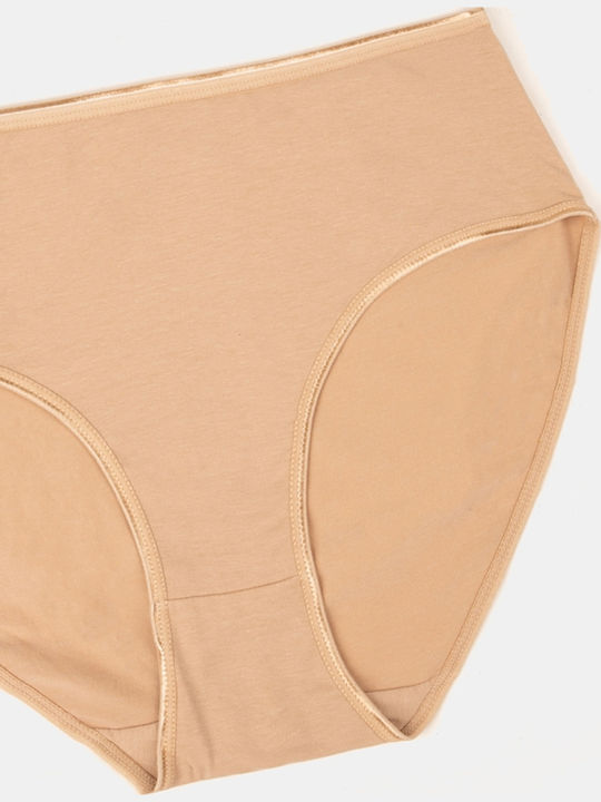Basic Damen-Slip Hohe Taille Beiges Größe 2xl Beiges