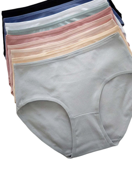 Baumwolle Hohe Taille Damen-Slips 3-Pack Beiges