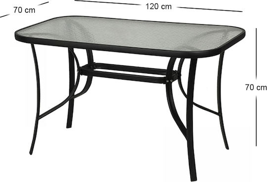 Toledo Table 120x70x70 Black Toledo Table 120x70x70 Black