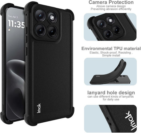 Imak Matte Silicone Black Back Cover (Motorola Edge 70 Fusion 5G)
