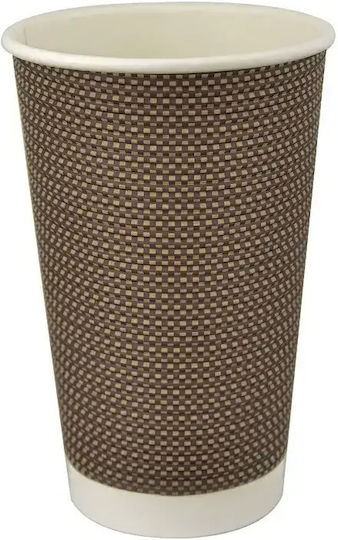 Ecocraft Ποτήρι μιας Χρήσης Χάρτινo Χρυσό 480ml 25τμχ