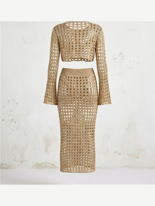 Chica Damenbademode Gold Kaftan