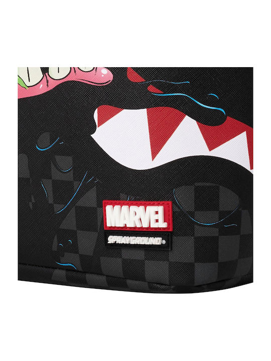 Sprayground Marvel Spiderman Venom Sharkmouth Σχολική Τσάντα Πλάτης Γυμνασίου - Λυκείου με Θήκη για Παγούρι Μαύρη 29 x 15 x 45εκ