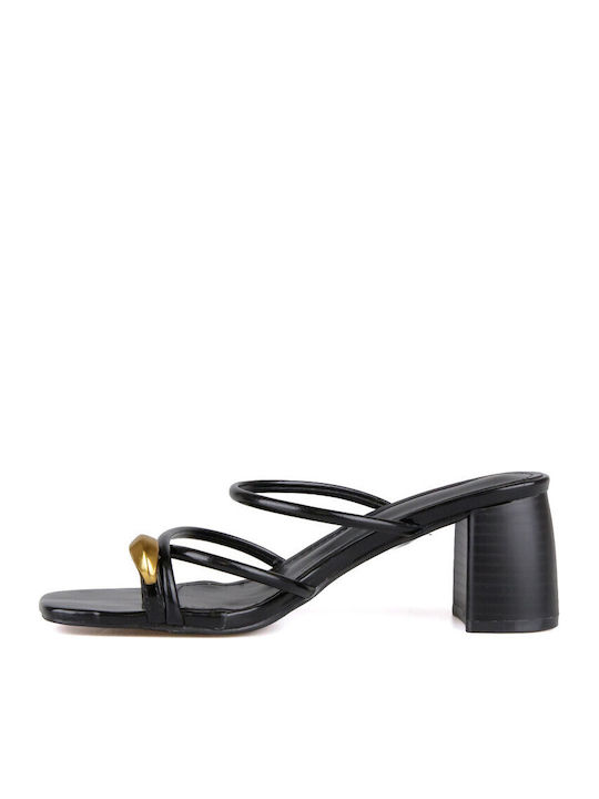 Mules With High Heel In Black Colour