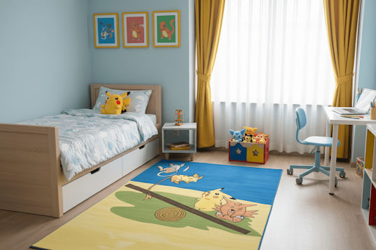 Детски Килим Junior 2016 Decostar Бежов Син Детски Килим Junior 2016 Decostar Бежов Син