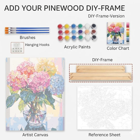Diy Paint By Numbers Craft Acrylic Paint Giraffe 40 X 30 Cm
