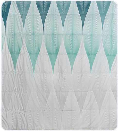 Πάπλωμα Μονό με Γέμιση Microfiber 150x210εκ. Μπλε 150 GSM