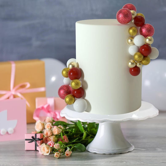 Dekorative Rote Torten Kuchen Cupcake Topping Bälle 50 Stück