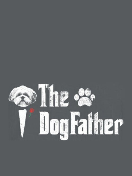 T-shirt DogFather Dog Paw Rose Pop Culture Charcoal