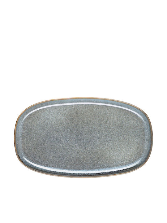 ASA Selection Servierplatte Keramik Blau 31x18cm