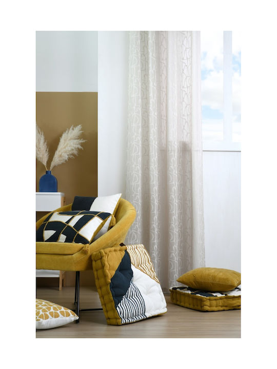 Stof Κουρτίνα με Τρουκς Beige 140x260εκ.