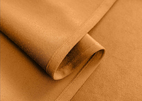 Cotton Market Blackout Curtain With Grommets With Burly Wood 140x250cm
