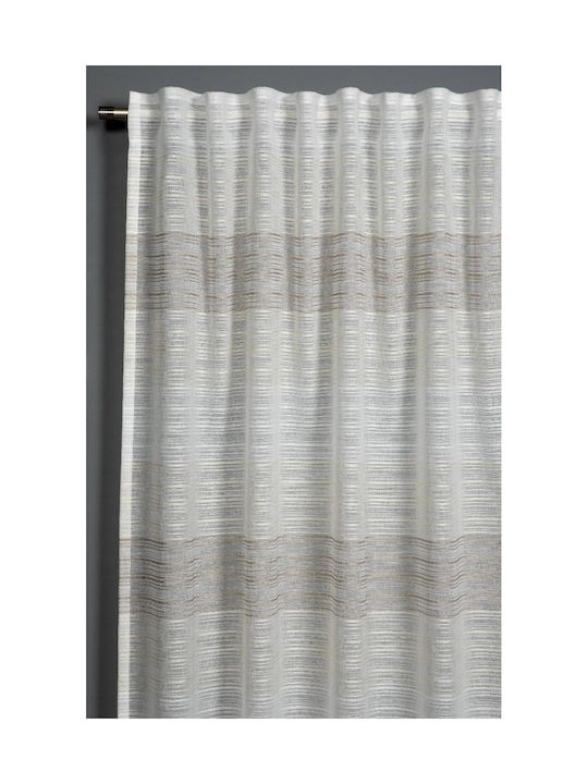 Curtain With Tunnel Curtain Beige 140x175cm