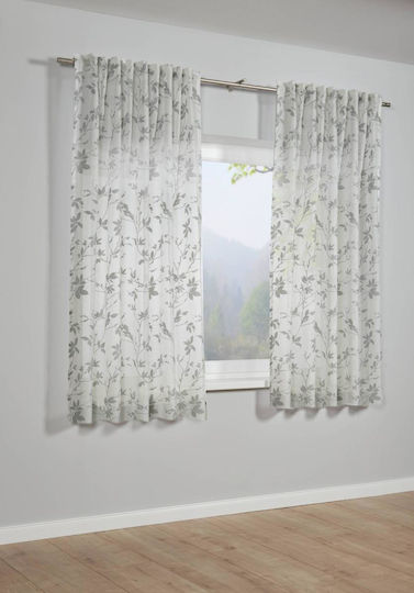 Перде за Прозорец с Тунел Curtain Сиво 140x175см