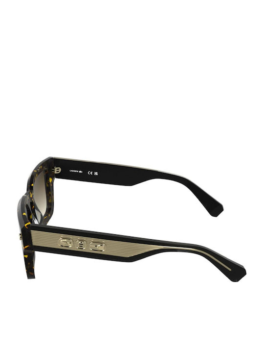 Lacoste Ochelari de Soare Pentru Bărbați cu Ramă din Plastic Tortoise Maro și Lentilă Degrade Maro L6071S-230