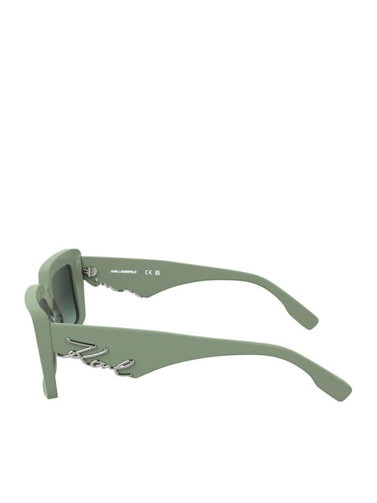 Karl Lagerfeld Ochelari de Soare Pentru Femei Cu Ramă Din Plastic Verde Și Lentile Verzi