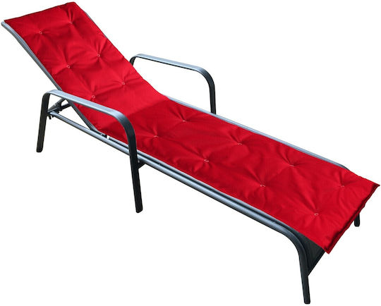Alcam Αδιάβροχο Μαξιλάρι Ξαπλώστρας με Πλάτη Red 50x195εκ.