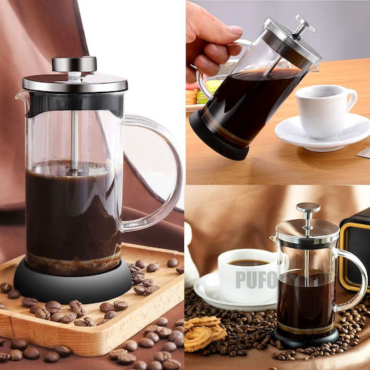 Pufo Modern Pufo Teefilter Teekanne Aus Borosilikatglas Mit Griff Französische Presse Typ Sieb 1l