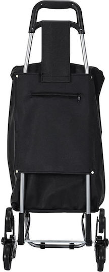 Fabric Shopping Trolley Foldable Black