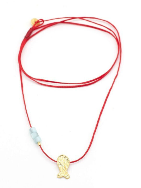Irmelia Silver Necklace Red