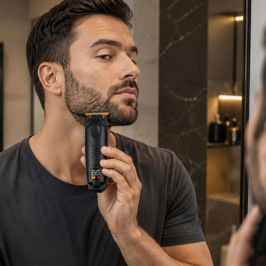 Avizar 5w Wireless Titanium Blade Clipper Led Display Usb-c Port Black