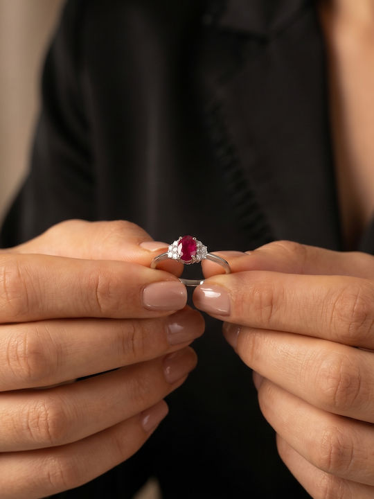 Diamond Group Μονόπετρο από Λευκόχρυσο 18Κ Diamond Group Μονόπετρο από Λευκόχρυσο 18Κ