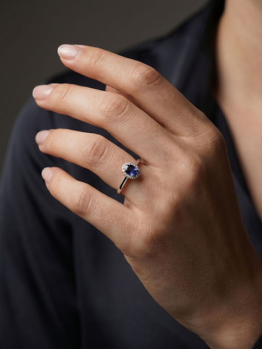 Diamond Group Μονόπετρο από Λευκόχρυσο 18Κ Diamond Group Μονόπετρο από Λευκόχρυσο 18Κ