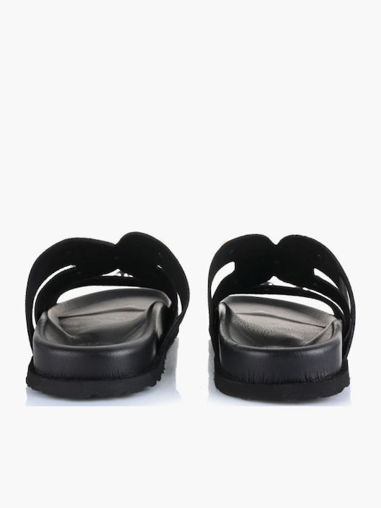 Sandale Casual Damă Din Piele Negre