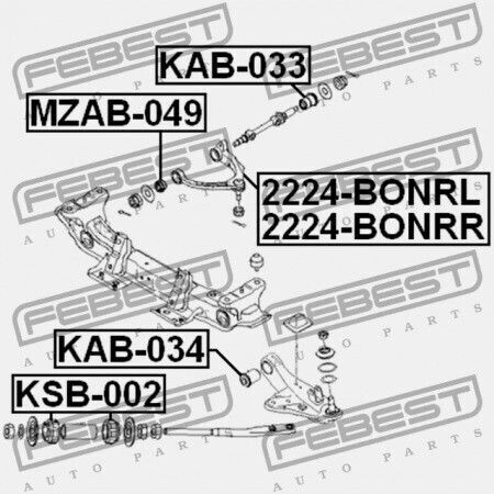 Front Left Upper Control Arm Kia K2500 K2700 K2900 K3000s 04 Nov 2006 2006 Gen 54410-4e000
