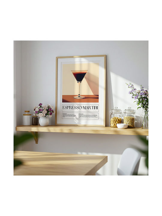 Poster Espresso Martini Cocktail Pst25472 21cm X 30cm Black Wooden Frame