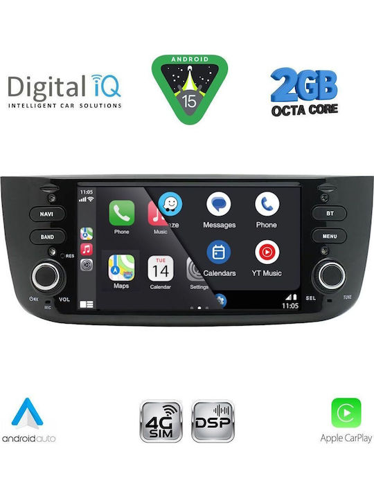 Digital IQ Car Audio System for Fiat Grande Punto Bluetooth USB WiFi GPS with 7" Touch Screen DIGITAL IQ BLF 364_CPA 7" Deck