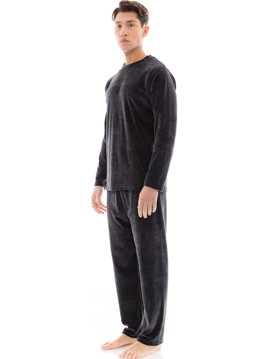 Ulisse Pijama Pentru Bărbați De Iarnă Din Bumbac Gri Ulisse Pijama Pentru Bărbați De Iarnă Din Bumbac Gri