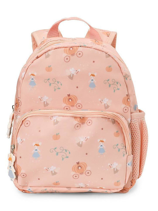 Tutete Kindergarten Backpack School Bag with Water Bottle Holder Pink 14 x 9 x 20cm