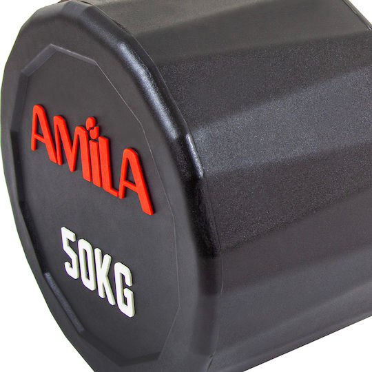 AMILA Polygon Series Дъмбел Гумен 1 x 50кг