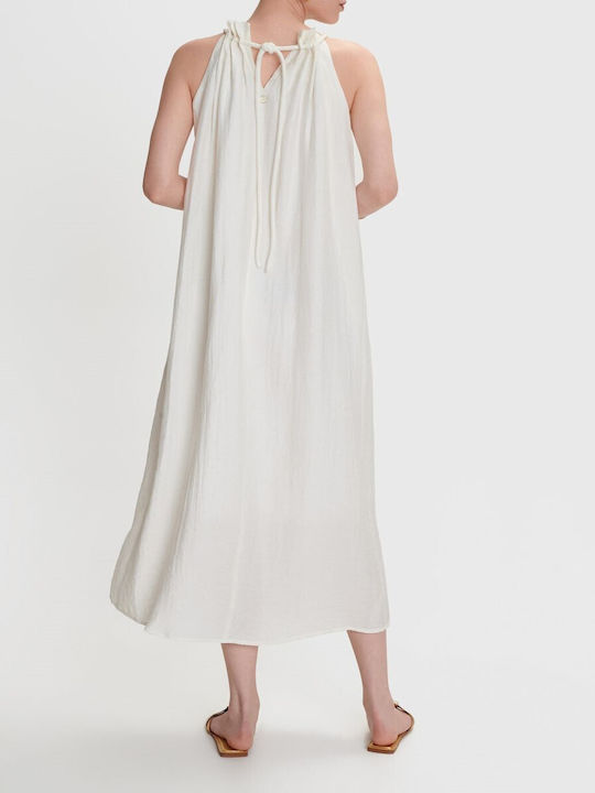 Καλοκαιρινό Midi Φόρεμα Off White