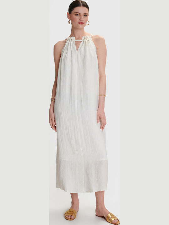 Καλοκαιρινό Midi Φόρεμα Off White