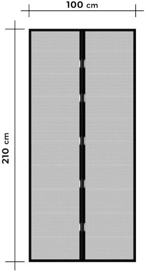 Alista Home Moskitonetz Tür aus Polyester Schwarze 210x100cm