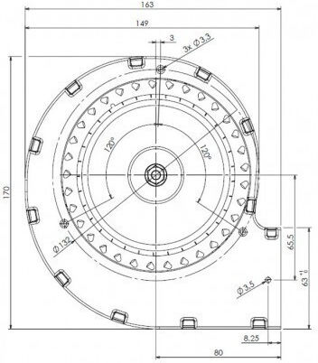 Центробежен вентилатор Trial за пелетна печка Piazzetta Extraflame Thermorossi Dal Zotto Marocchi Други