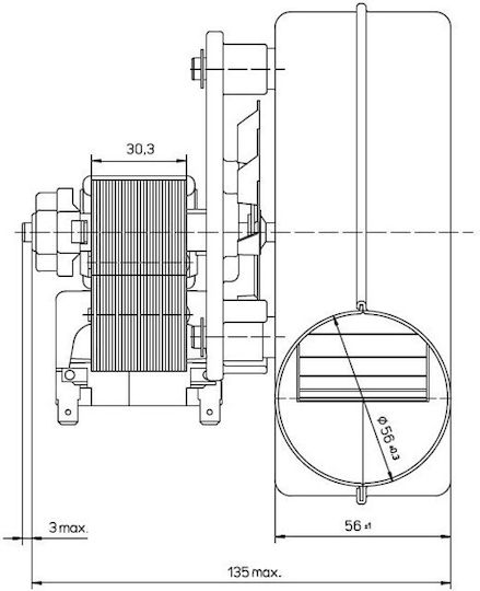 Ventilator Cu Flux Încrucișat Gazelor De Eșapament Ebm Soba Pe Peleți Ungaro Baxi Westen Alții