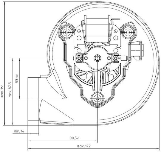 Вентилатор с Кръстосан Поток За Димоотвод Ebm Пелетна Печка Edilkamin Italiana Camini Mcz Cadel Thermorossi Moretti Design Girolami Ungaro Kalon Oranier Stovax Rocal Други