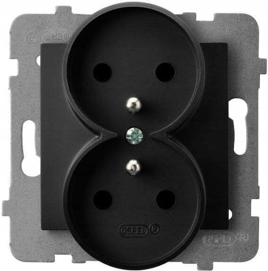Ospel Power Socket Black 1pcs