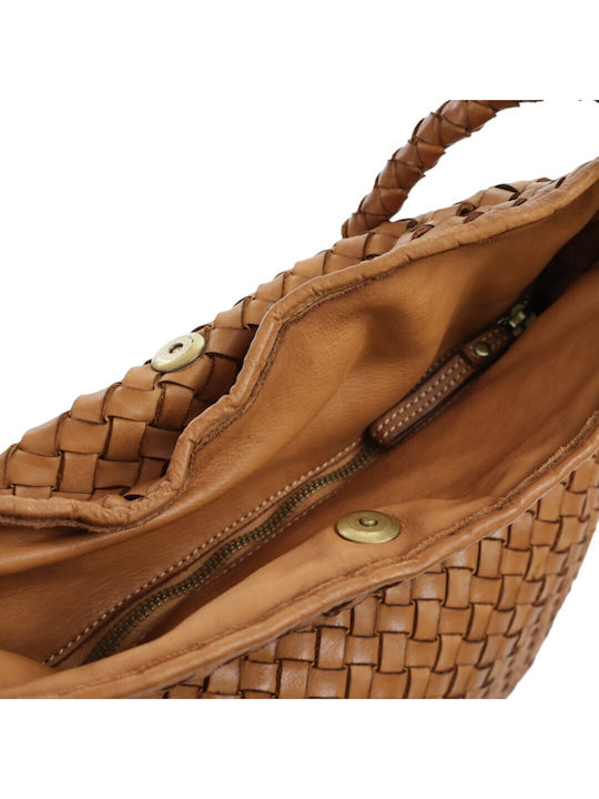 Leather Women's Shopper Bag Tabac Brown