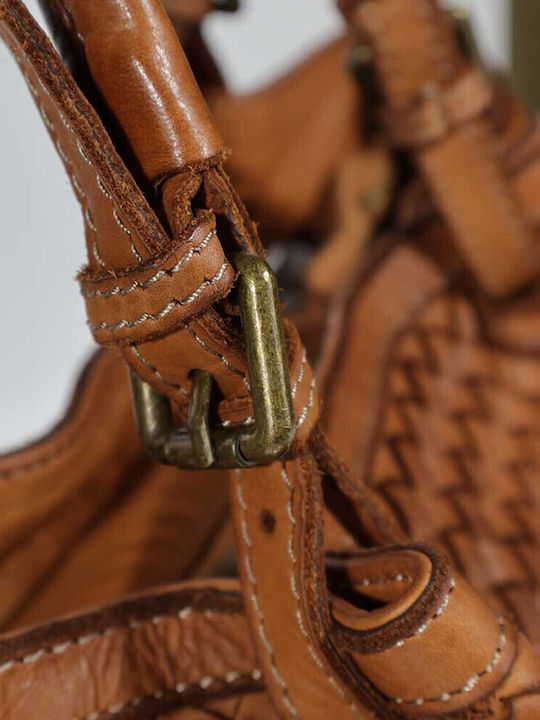 Leather Women's Shopper Bag Brown